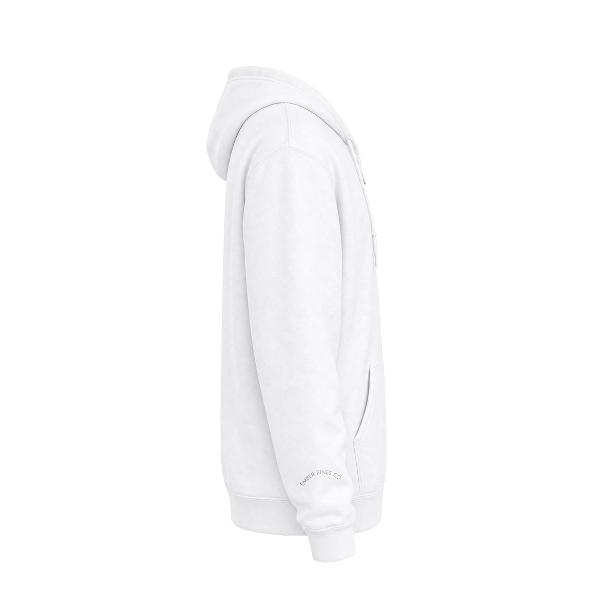 Ember Pines Freak Show Zip Hoodie — Minimal Small Chest Graphic Hooded Sweatshirt