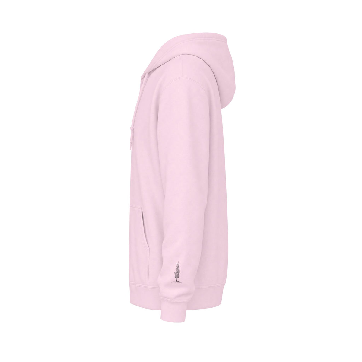 Ember Pines Freak Show Zip Hoodie — Minimal Small Chest Graphic Hooded Sweatshirt