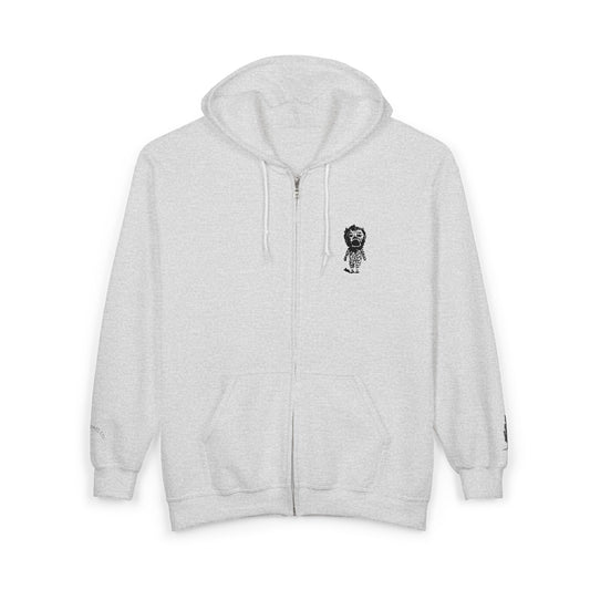 Ember Pines Freak Show Zip Hoodie — Minimal Small Chest Graphic Hooded Sweatshirt