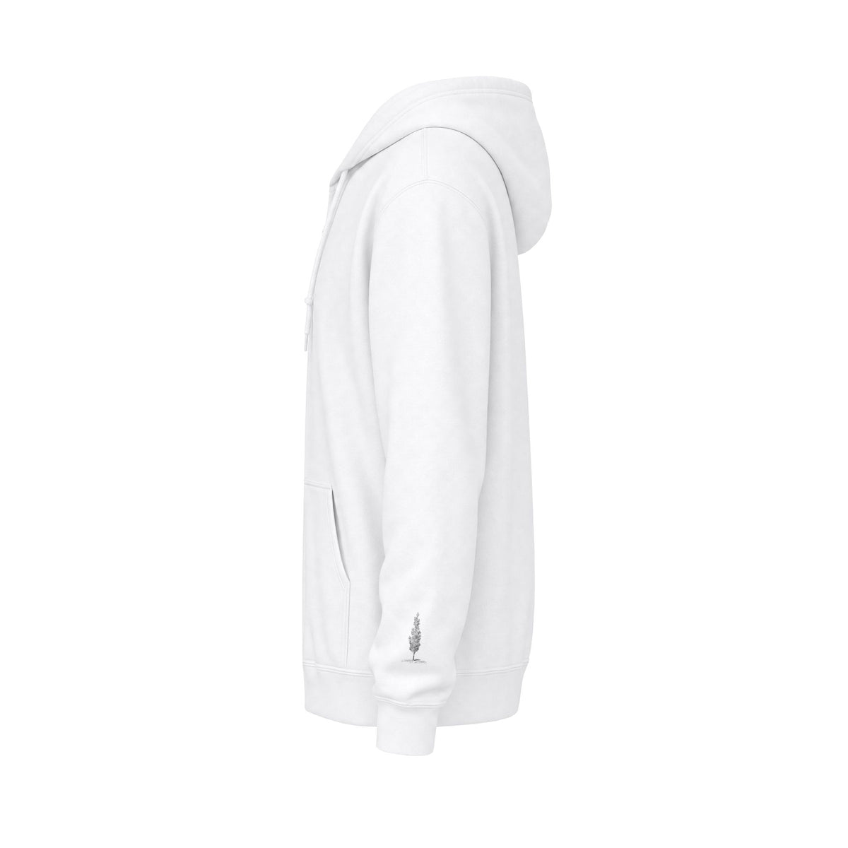 Ember Pines Freak Show Zip Hoodie — Minimal Small Chest Graphic Hooded Sweatshirt