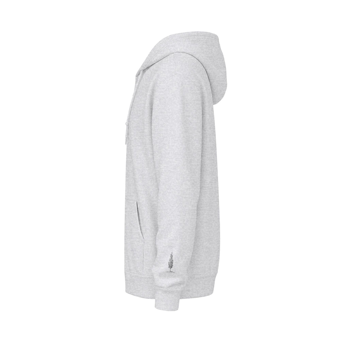 Ember Pines Freak Show Zip Hoodie — Minimal Small Chest Graphic Hooded Sweatshirt